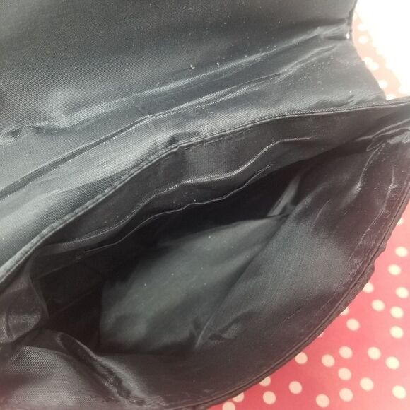 Black Wristlet with Ribbon Rose. - Picture 7 of 8